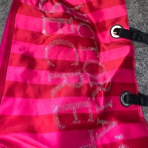 Victoria secret carry bag. Pink/red striped